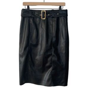 Marc New York Andrew Marc Faux Leather Skirt Small